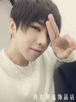 Tomorrows son Hua Chenyu Tongan money chain silver bead cross chain matching chain lock bones and the European and American personality trendy men and women