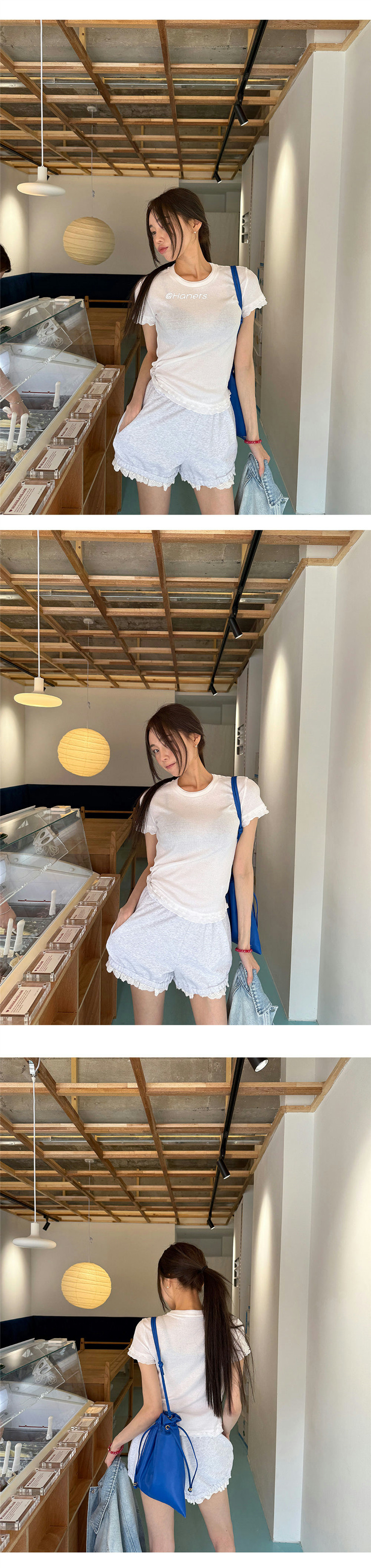한국 스타일 새로운 워크웨어 바람 카우보이 바깥 세트 여성 의류 폴로 칼라 루즈핏 슬림해 보이는 쇼트 스타일 데님 재킷 상세 이미지 7