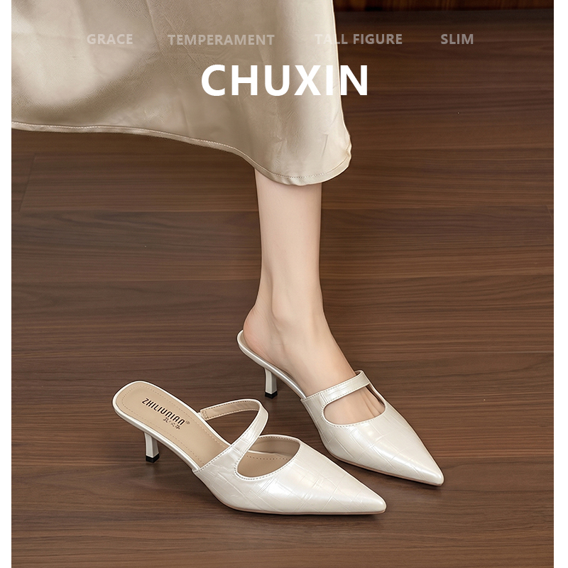 Original Design~ Summer New Style Women's Pointed Toe Thin Heel Fashion High Heel Sandals Versatile Elegant Large Size 40