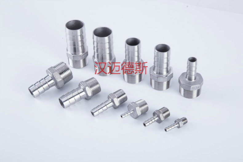 304 stainless steel hexagonal pagoda joint 4 points water pipe skin connection 304 hose joint skin pipe joint 1 point 2 points