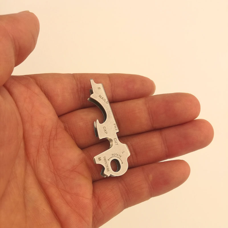 Multi-function combination tool small pendant screwdriver carry-on portable courier unboxing mini keychain change cone tweezers