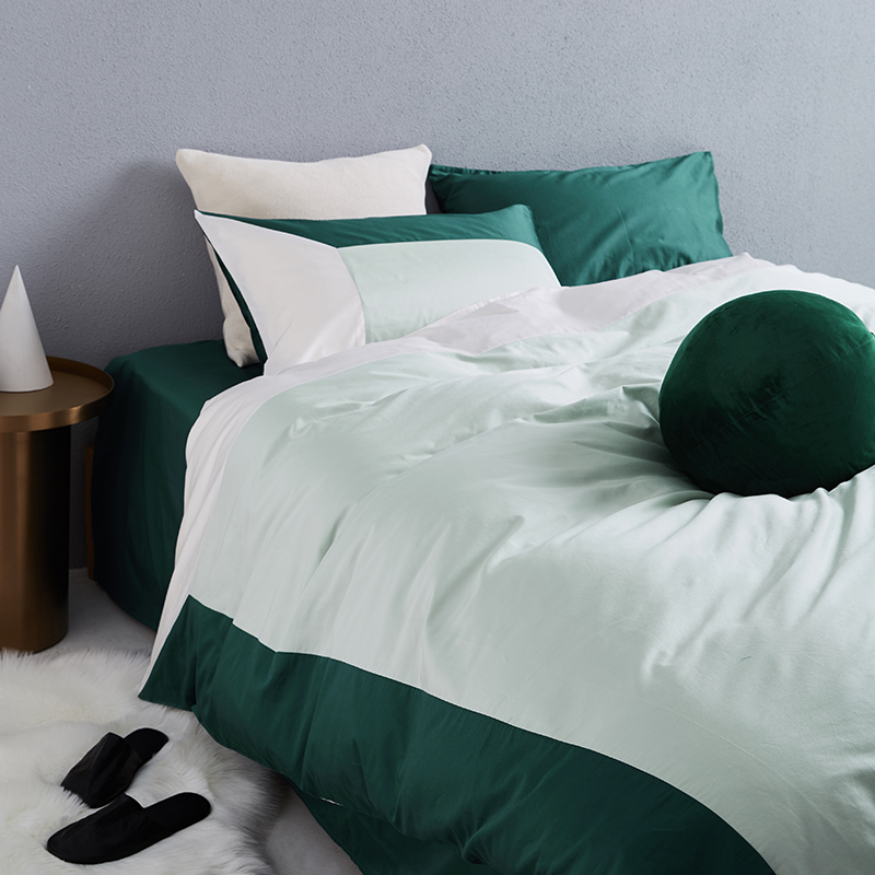 Bed four sets of summer full cotton pure cotton 60 long suede cotton bare sleeping European style ins cool bed linen bedding