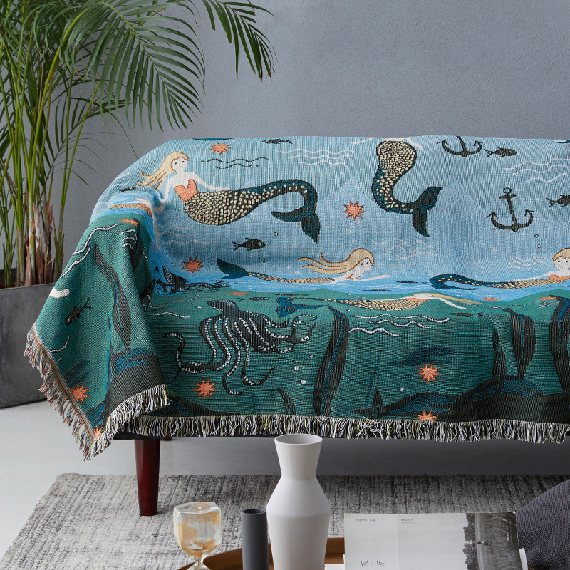 Nordic Sofa Cover Sand Release Full Cover Sofa Towels Full Bag Single Sofa Cushion Ins Wind Combined Dust Cover Blanket