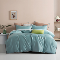 All-cotton pure cotton bed Bedding Kit Light Extravagant sheet Quilt Cover Thickened High-end Long Suede Cotton Bed Four Sets