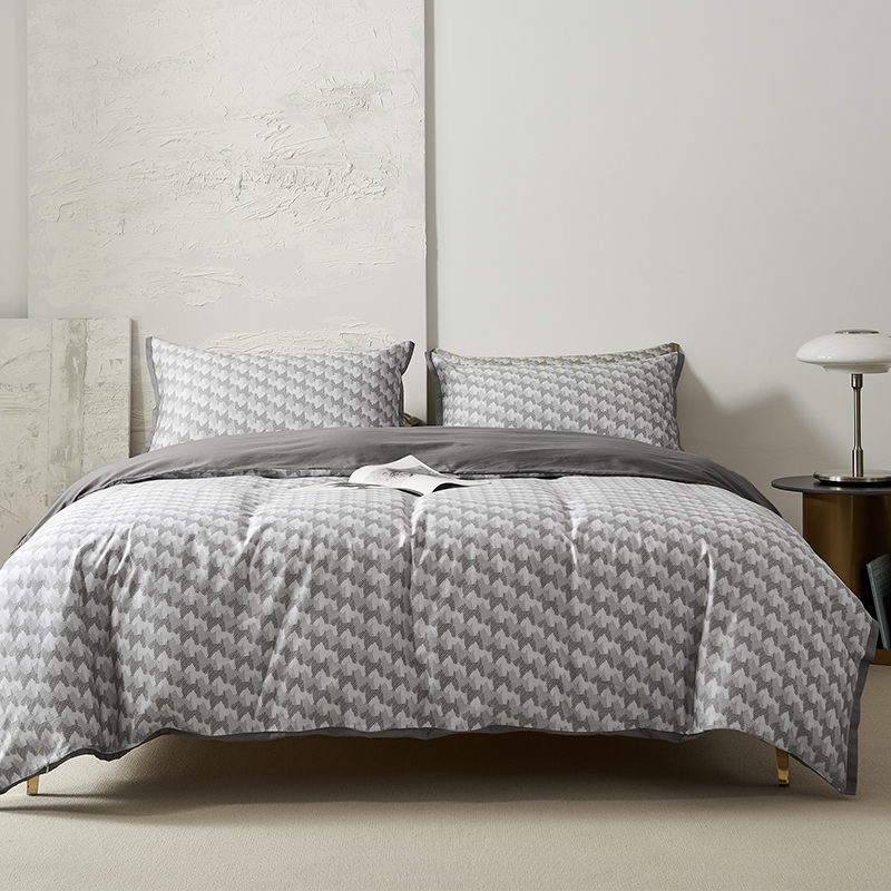 Sheet Quilt Cover Pure Color Double Quilt Cover Spring Pure Cotton Full Cotton 100 Nordic Minimalist Home Bed Supplies Four Sets