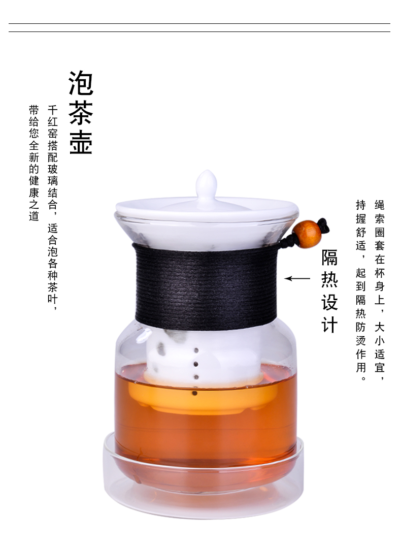 Travel under glaze color porcelain tea set suit portable package a pot of two glass teapot kung fu tea set ceramic crack cup