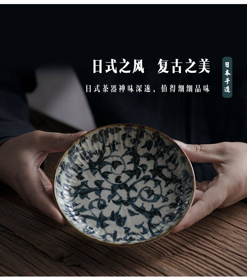 Pot bearing restoring ancient ways Japanese dry mercifully machine ceramic Pot pad manual small by stone tea tray tea accessories snack plate of the teapot