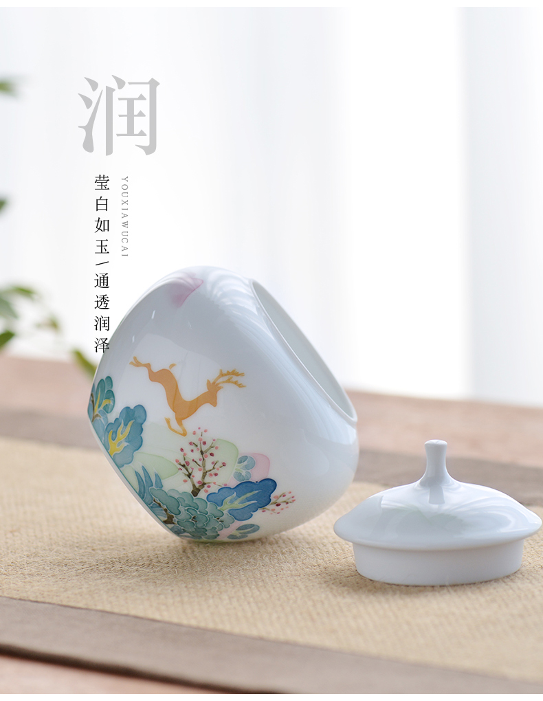 Caddy fixings ceramic high - grade seal pot home moistureproof receives the creative move fashion gift boxes, hand - made storage tanks