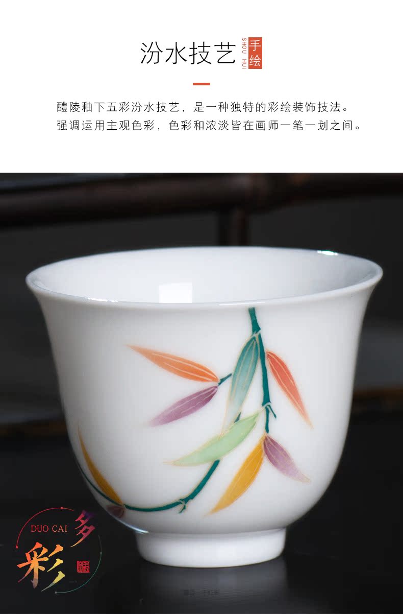 The Master sample tea cup cup of single CPU hand - made kung fu tea Chinese glaze colorful thin foetus drinking tea cup under small cups