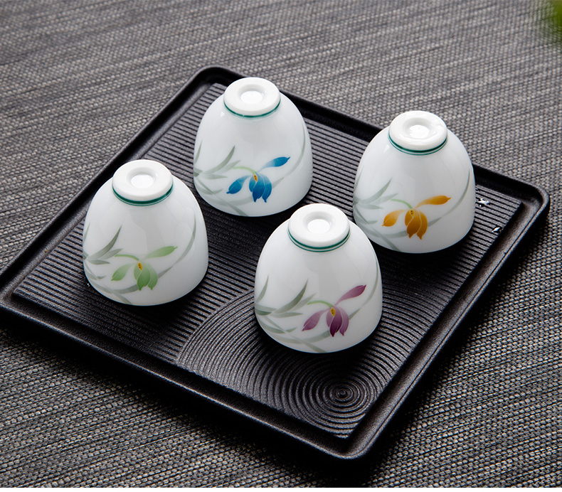 Thousand red up hand - made kung fu master sample tea cup ceramic cups cup personal cup single cup white porcelain bowl liling porcelain