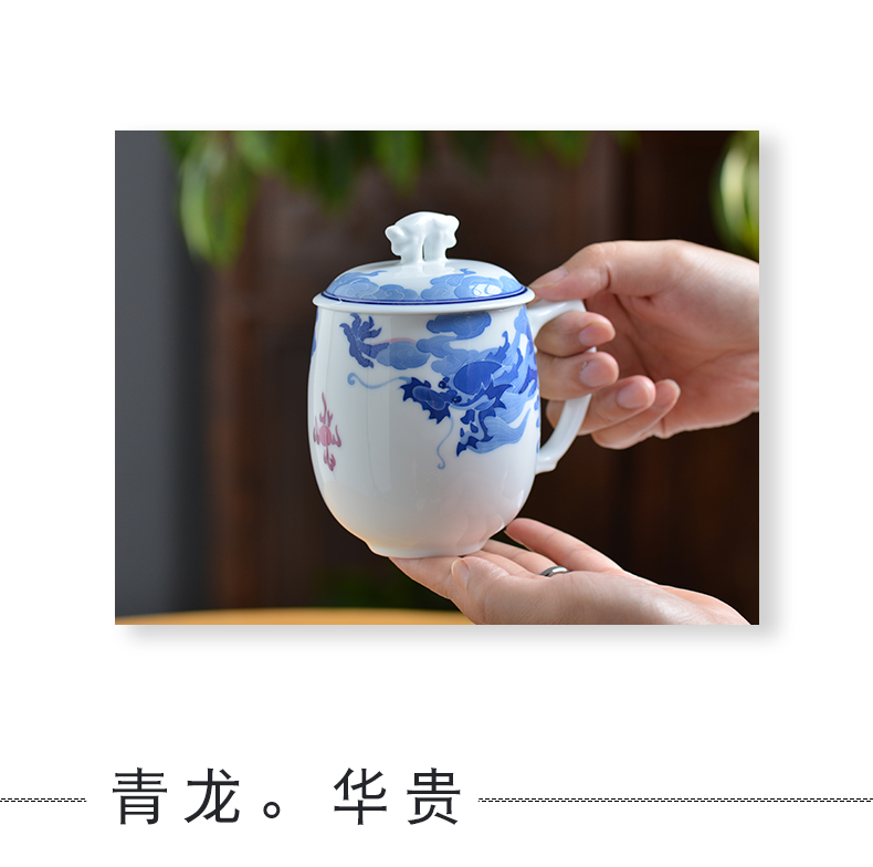 Thousand red up hand - made ceramic cups household under the glaze color restoring ancient ways is the large capacity make tea cup cup single office