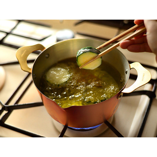 Japan AMEIRO COPPER SYSTEM Home Multi-functional saucepan cooking pot Japanese fried pan 18cm Ming fire special