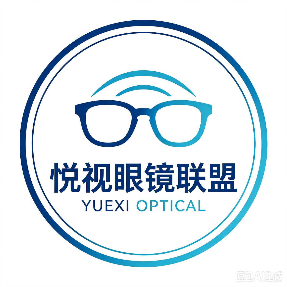 悦视眼镜联盟的LOGO