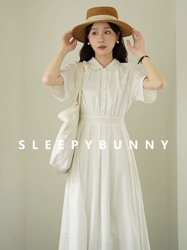 瞌睡兔 Белая рубашка, летний корсет, изысканное платье, длинная юбка, французский стиль