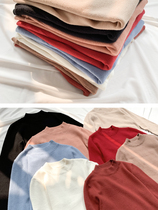  Sleepy rabbit black half-high neck with net red long-sleeved bottoming sweater womens slim spring and autumn 2019 new sweater