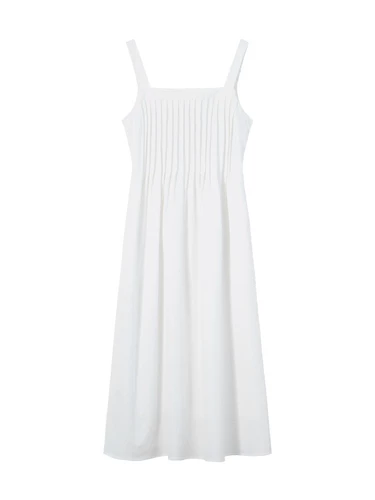 瞌睡兔 Орган, платье большого размера, платье-комбинация, базовая юбка, квадратный вырез, свободный крой, высокая талия