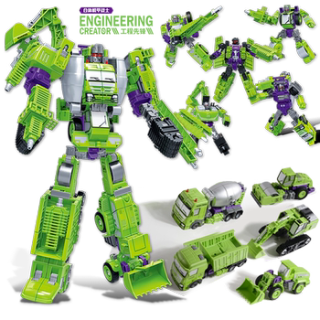 New City Rescue Alloy Edition Children's Toy Crane Transforming Iron Arm Warrior Robot King Kong for Boys