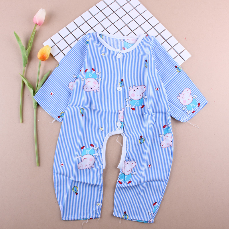 Bé bông lụa romper bé Xiêm quần áo bé trai và bé gái cotton nhân tạo đồ ngủ trẻ em cotton lụa điều hòa không khí dịch vụ nhà