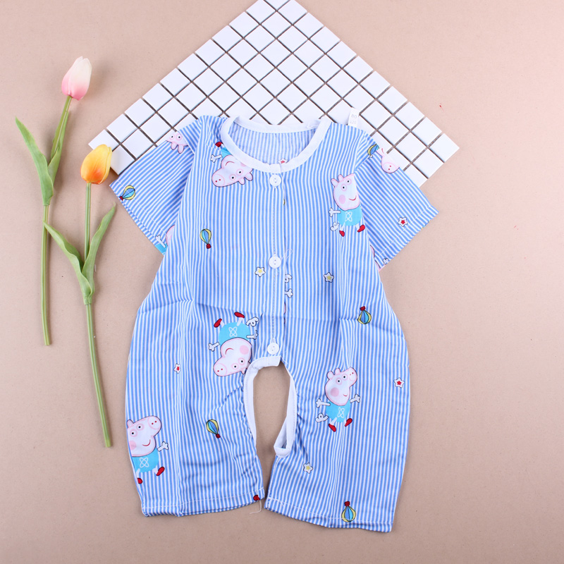 Bé bông lụa romper bé Xiêm quần áo bé trai và bé gái cotton nhân tạo đồ ngủ trẻ em cotton lụa điều hòa không khí dịch vụ nhà