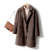 Autumn and winter 2021 new double-sided wool woolen coat high-end cost-effective Korean slim long womens coat