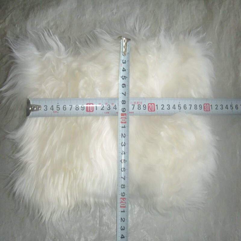 DIY手作りウールとファー生地、本革シープスキンシアリング、糸染め、白、長さ5cm、暖かい、無地。