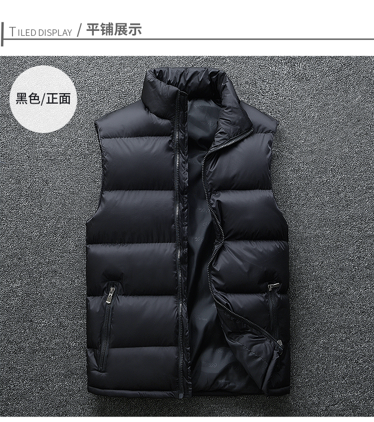 Mùa thu đông nam xuống vest vest cotton cổ cao rộng, áo dày dày ấm phiên bản Hàn Quốc của xu hướng vest đẹp trai ao ba lo nam