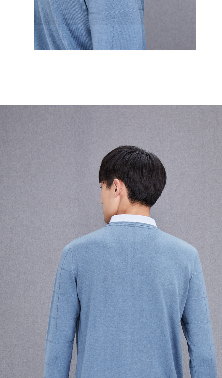HLA / Haicang House Áo len cổ lọ 2018 Mùa thu mới Wool Blend Texture dài tay áo len nam quần áo nam hàng hiệu