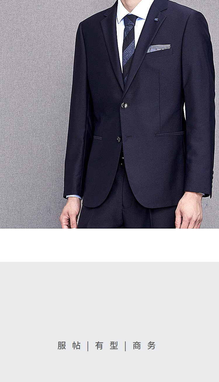 HLA / Haishu House Slim len suit 2018 mùa thu mới kinh doanh phẳng cổ áo phù hợp với nam quần short nam kaki