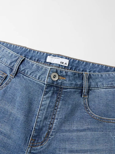 HLA/海澜之家 Джинсовые летние комфортные штаны, эластичные цветные шорты