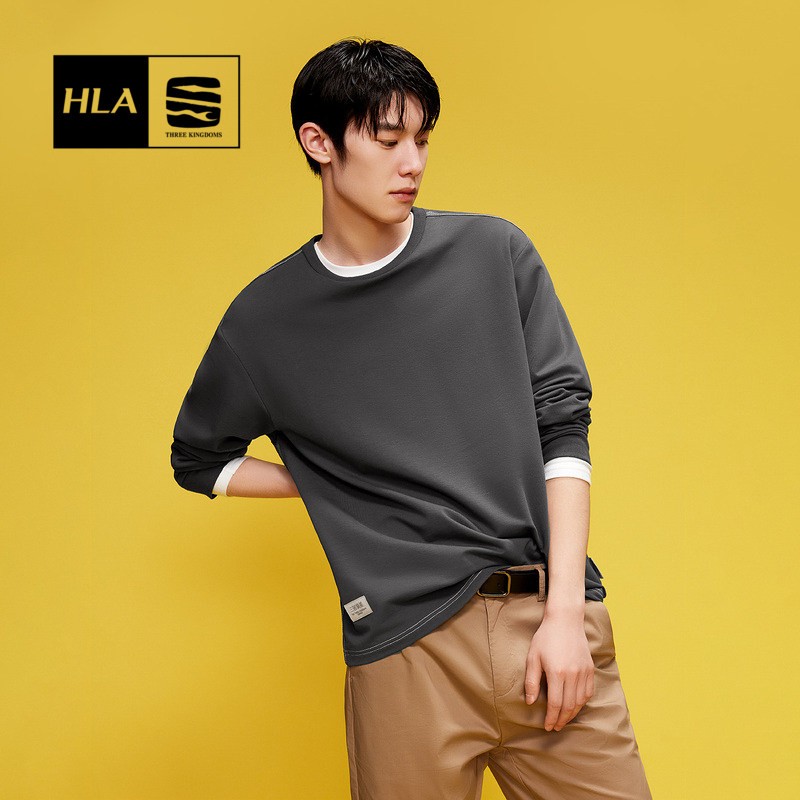 HLA  海澜之家 21秋季款 三国系列 小标男式长袖T恤 天猫优惠券折后￥99包邮（￥119-20）多色可选