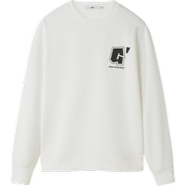 HLA Hailan House Contrast Color Embroidered Sweatshirt 24 Fall New Round Neck Vertical Stripe Stretch Knit Warm Long Sleeve Men