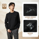 HLA/Heilan Home Mountain Is Not High Content Wool Sweater 23 Autumn and Winter New Warm Embroidered Black Sweater for Men