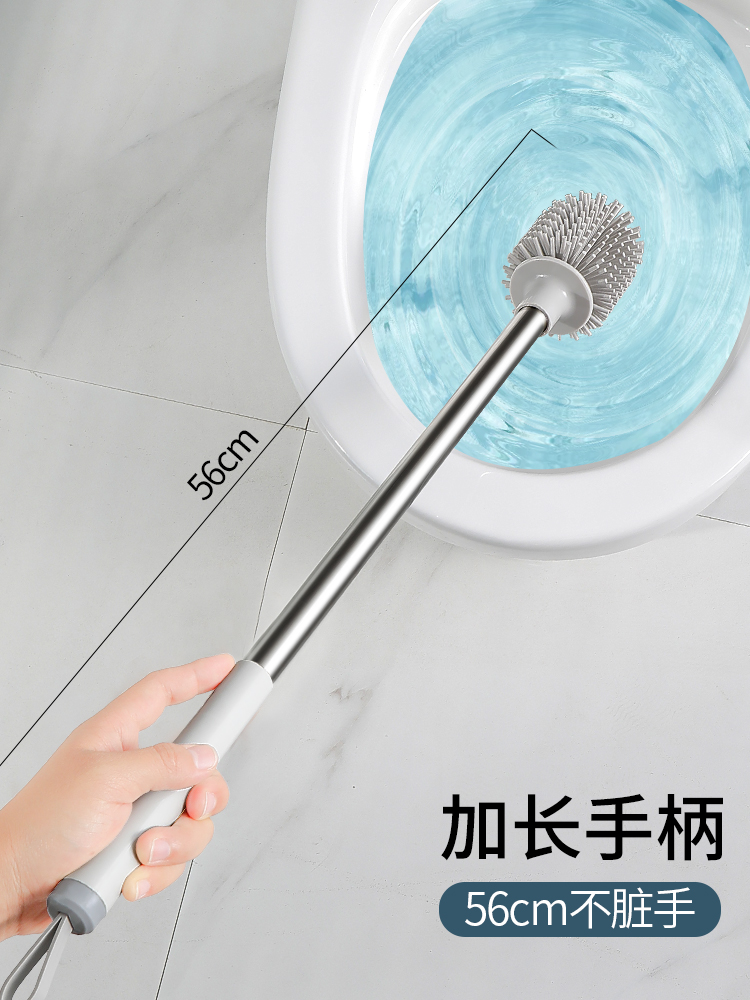 Toilet brush No dead angle Toilet cleaning brush Soft hair Powder room cleaning set Household long handle creative toilet brush