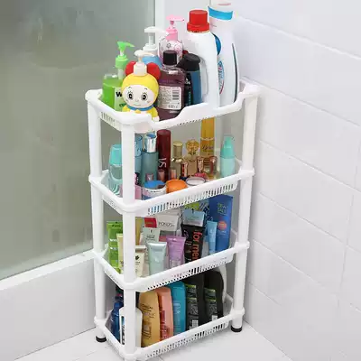 Four-story powder room shelf floor toilet bathroom supplies storage layer rack toilet shelf plastic