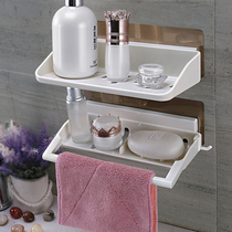  Shuangqing soap box Suction cup wall-mounted soap box Creative drain soap rack Bathroom shelf Sink storage