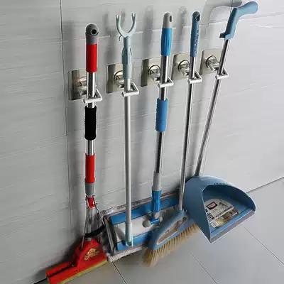 Punch-free mop rack, broom rack, mop, broom, mop adhesive hook broom, mop, clip