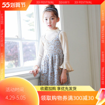 Breaking Code Pick Up Missing Spring Autumn Girl Fashion Lotus Leaf Side T-shirt CUHK Children Pure Cotton Long Sleeve Korean Version With Undershirt Blouse