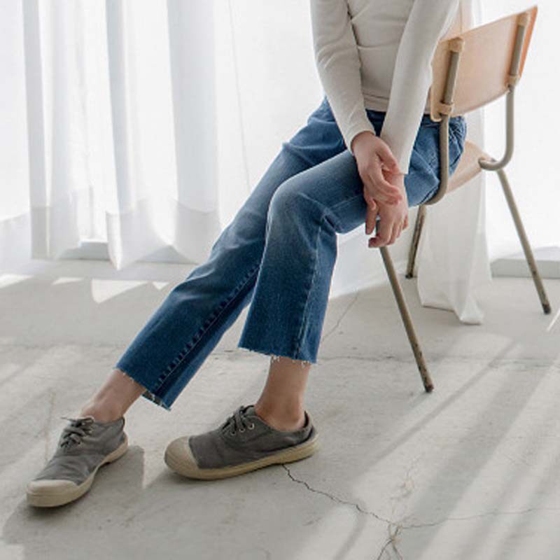 Child Clothing Girl Jeans 2022 Spring Autumn Ocean Pie Hair Side Elastic Pants Children Pure Cotton Casual Straight Cylinder 90% Pants