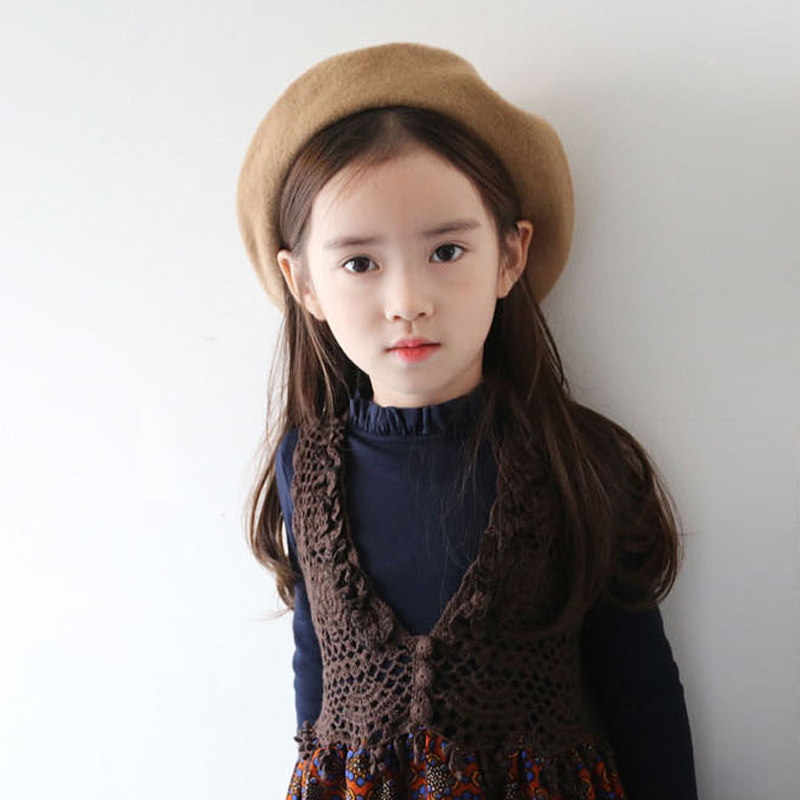 Children's new parent-daughter Inn Princess Fleece wool Beilecap Korean version boy girl painter Berehat tide