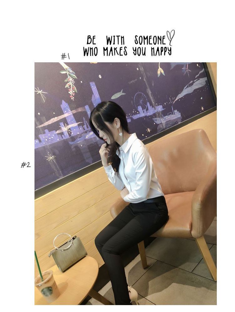 2018 thu mới 150cm ngắn 145cm nữ cộng với size nhỏ XS nhỏ nhắn tay dài hoang dã áo sơ mi không cổ
