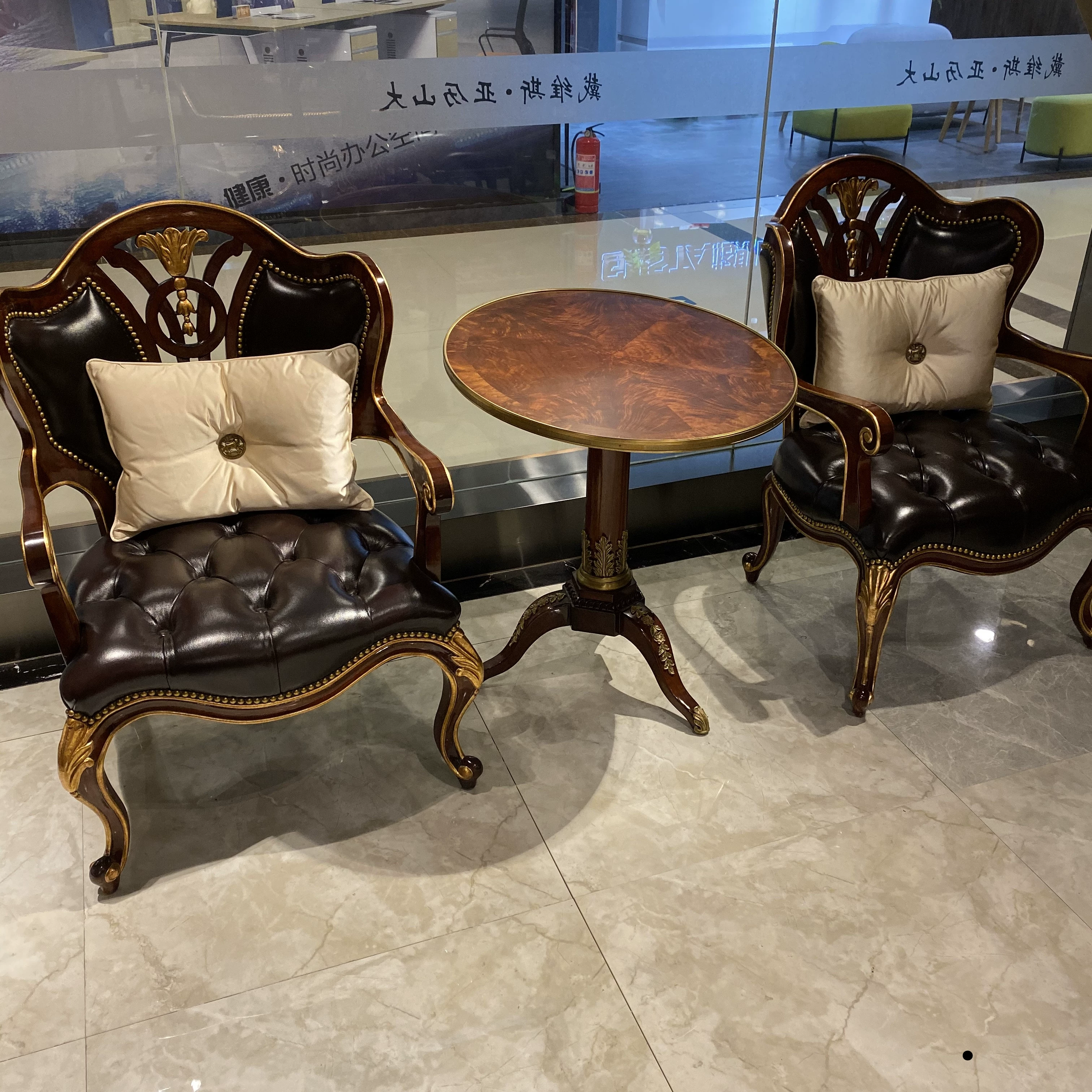 Alexander English Bàn góc phòng khách sofa bàn bên biệt thự đồ nội thất bằng gỗ gụ bằng đồng trang trí điểm TA - Bàn trà