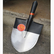 Agricultural alloy large steel shovel durable garden gardening planting tree wide shovel digging pit soil outdoor household tools manganese steel