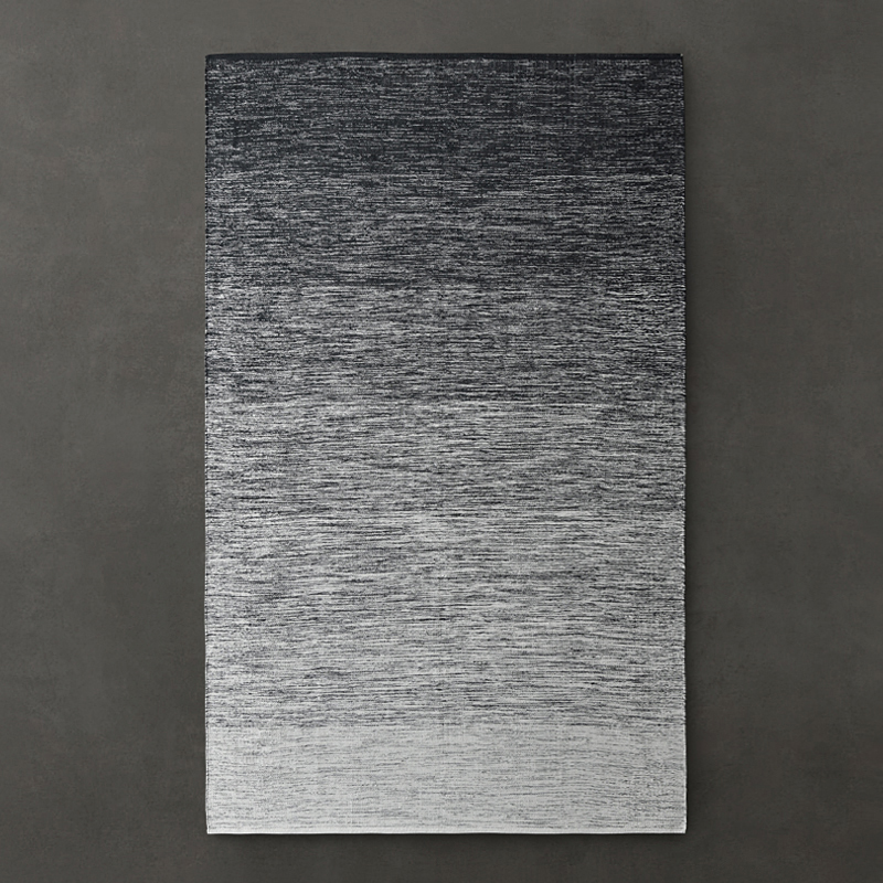 JOLOR India imports hand-woven gradient stripe Nordic minimalist modern living room cotton rug