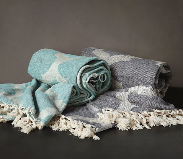 1820 gió mục vụ / Ấn Độ nhập khẩu kim cương hoa bông cotton điều hòa không khí chăn / xe chăn phủ bằng vui chơi giải trí cho trẻ em chăn - Ném / Chăn chăn tuyết nhung