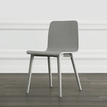 JOLOR Nordic modern simple original imported furniture Danish ws brand Tami white oak solid wood dining chair gray