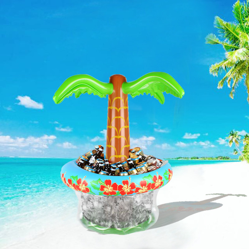 2021 Summer Gathering Party Beverage Cooling Coconut Ice Bucket PVC Inflatable Ice Basin Beach Supplies Coconut Tree Decorations