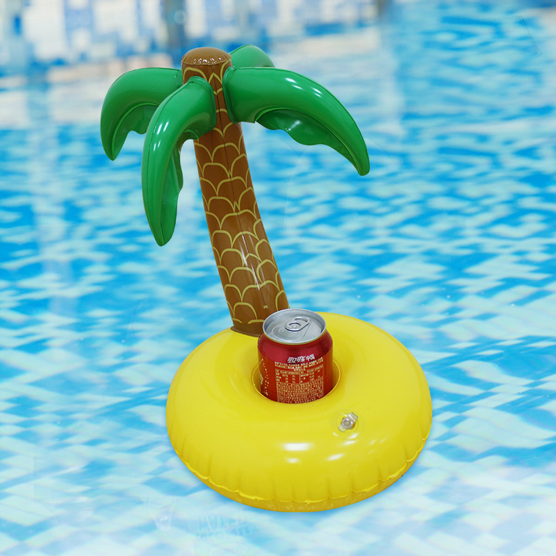 Inflatable super large coconut tree cover water Cola cup holder mobile phone holder drink cup holder family decorations children's toys