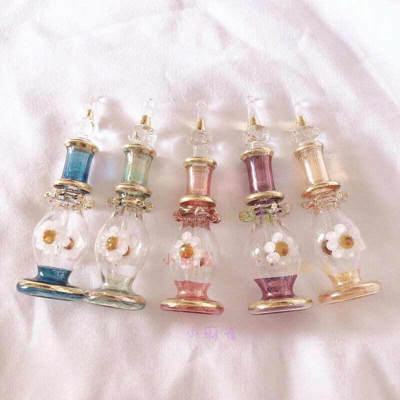 Cute set of small essence bottles mini set of Egyptian essence bottles handmade five-color single set of glass furnishings