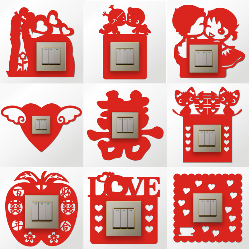 Wedding Festive happy words unwoven fabric Flannel Switch Stickler Wall Stickler Wedding WEDDING HOUSE ARRANGED DECORATIONS