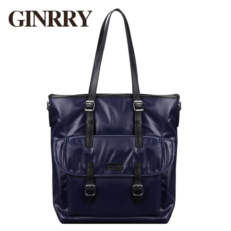 GINRRY large capacity fashion men's single shoulder bag handbag nylon cloth slanted satchel male Korean version Chaub casual bag